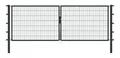 Alberts 650438 Doppeltor Flexo mit Zubehör | verschiedene Breiten und Höhen | anthrazit | Breite 400 cm | Höhe 140 cm