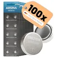 ABSINA SR621SW Uhrenbatterie 1,55V Silberoxid 100er Pack - Knopfzelle SR621SW auslaufsicher & Lange Haltbarkeit - Batterie SR 621 SW / LR621 / SR621 / 364 / V364 / AG1 - Uhren Knopfzelle