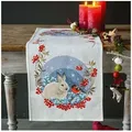Vervaco Kreativset Vervaco Tischläufer Kreuzstich Set "Schneehase und Dompfaff", (embroidery kit by Marussia)