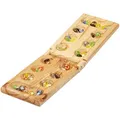 Relaxdays Kalaha, Hellbraun, Holz, Glas, 44x13 cm, Spielzeug, Kinderspielzeug, Kinderspiele