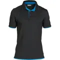 DASSY® Orbital Poloshirt - schwarz/azurblau - XL