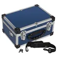 anndora Werkzeugkoffer 70106 Aluminium Rahmen Koffer - Werkzeugkiste 32,5 x 25,5 x 17,5 cm mit Neopren Auskleidung und Tragegurt - Blau