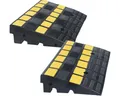 Bordsteinrampe aus Hartgummi schwarz/gelb reflektierend H 100 mm
