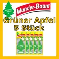 Wunder-Baum Duftbaum Apfel Auto Camper Lufterfrischer | Grüner Apfel | 5 Stück