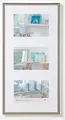 walther design Bilderrahmen stahl 3x 10x15 cm Galerie mit Passepartout, New Lifestyle Kunststoffrahmen KV315D