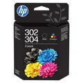 HP Hewlett-Packard 302/304 Tri-color/Black Ink Crtg 2-Pk, 302/304 (B82L1AE#LS1)