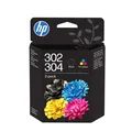 HP 302/304 Black/Tri-Color Original Ink Cartridge 2-Pack (B82L1AE)- Works DeskJe