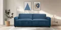 Dorel Home 3-Sitzer Allie Curved Schlafsofa 209 cm, Bettfunktion (110/190), verstellbare Rückenlehne, Cord u. Velours