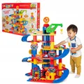 COIL Spiel-Parkgarage, Autogarage, Parkhaus, Tower Garage, Parkgarage, Aufzug, Autowaschanlage, Kran, Autos, 6/7 Etagen, ab 3 Jahren,110 Elemente