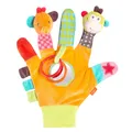 Fehn Spielhandschuh Safari  Fingerpuppen Baby Spielzeug Affe und Elefant zum Gr