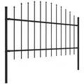 vidaXL Gartenzaun Woerden mit Speerspitze Stahl 170 x 125 cm Schwarz - Schwarz