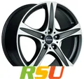 Ronal R55 SUV mattschwarz-frontkopiert 9.5x20" ET30 LK5 112 ML 66.5 Alufelgen...