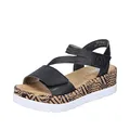 Rieker Damen Sandalen V3964-01 schwarz Gr. 40