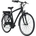 adore-bikes Pedelec E-Bike Cityfahrrad 28'' Adore Versailles schwarz-blau - Schwarz