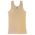 Toker Collection® Achselhemd Damen Unterhemd mit extra breiter Spitze (1 Stück, einzeln gepackt) Spitze in vielen Varianten beige 44/46