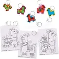 Lama Schlüsselanhänger aus Schrumpfplastik (pro Set 10) Bastelsets