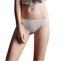 SilRiver Damen 100% Seiden Komfortable Höschen Unterwaesche Seide Slips Atmungsaktiver Stretch Modische Slips Seidige Berühru (Medium, Silbergrau)