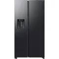 Samsung RS80F Side-by-Side mit autom. Türöffnung und Festwasseranschluss, , Freistehend, Amerikanische Tür, Schwarz, 2 Tür(en), Premium Black S... - Schwarz