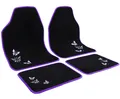 Auto Fußmatten Autoteppich Textil Matten Set PEUGEOT 206 207 307 308 Lila AM7140