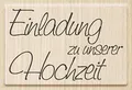 KnorrPrandell 211800002 211800002 Stempel aus Holz (Hochzeit) Motivgröße 6,5 x 4,1 cm, Motiv: Einladung zu unserer Hochzeit