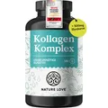 NATURE LOVE® Kollagen Komplex – 180 Kapseln – mit Hyaluron, Biotin, Selen, Zink