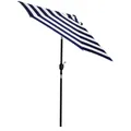 Outsunny Sonnenschirm, Höhe: 225 cm, blau/weiß - bunt