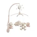 Baby's Only - Musik Mobile Baby Animals - Mit gestrickten Figuren - Baby Spieluhr mit Musik - Einfach anzubringen - Mobile Baby mit Musik - Sanfte Farben - Für Mädchen - Alt Rosa/Warm Linen