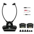 Retekess TA008 Funkkopfhörer Kabellos Für Tv, TV Sound Amplifie für Senioren, 2.4G Low Latancy, Ein Schlüssel-Hörverstärker, Einstellbare Dämpfung, Duale Batterie - 10H Verwendung, 30m, Kopfhörer Tv