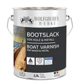 Bootslack Parkettlack Schiffslack Holzlack Seidenglänzend Silbergrau für Holz Boot Schiff - 2,5L