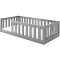 Interbeds Bodenbett, Grau, Holz, Rechteckig, 80x160 cm, Kinder- & Jugendzimmer, Kindermöbel, Kinderbetten, Kindereinzelbetten