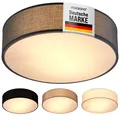 DeubaXXL DE Deckenlampe Grau Stoff Ø38cm 109128