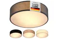 monzana Deckenleuchte Deckenleuchte, Innenbeleuchtung, Deckenlampe Stoff Grau 38 cm Modern E27 Rund 2 Flammig Deckenleuchte