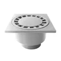 RUG Haus- und Hofablauf befahrbar 200x200, Adapter Ablauf DN 75 &DN 110 grau