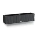 Lechuza "BALCONERA Cottage 80" Pflanzgefäß mit ERD-Bewässerungs-System, Granit, 79 x 19 x 19 cm