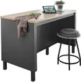 BEGA BBK Kochinsel in anthrazit / Sonoma-Eiche - 138x90x75 (BxHxT)