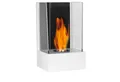 Moritz Dekokamin Wandkamin 40 x 24 x 21 cm weiß 500 ml Edelstahldose, Ethanolbrenner Glasfeuer Terrassenfeuer Kamin