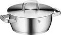 WMF Bratentopf Iconic Bratentopf mit Deckel, 22 cm, Cromargan Edelstahl rostfrei 18/10 (1-tlg), TransThem-Allherdboden