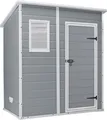 Keter Manor Pent 6x4 Geräteschuppen B 183,5 x T 111 x H 200 cm, Farbe Grau, wetterfest