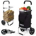 AREBOS 3in1 Einkaufstrolley Einkaufsroller Einkaufswagen klappbar Tragetasche