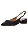 Tamaris Damen Sling Pump mit Blockabsatz Leder, blau, 37 EU