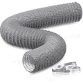 Abluftschlauch 125mm 5m PVC Lüftungsschlauch flexibel grau Trockner Klimaanlage