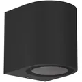 ledscom.de Wandleuchte ALSE für außen, IP54, Downlight, schwarz matt, rund, 1x GU10 max. 35W