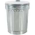 Zink Abfalleimer mit Deckel 58 Liter Silber Outdoor Garten Mülleimer Tonne Mülltonne Zinktonne Abfalltonne - Silber