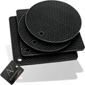 AVANA Silikon Untersetzer 4er Set Topfuntersetzer Anti-Rutsch Topflappen Schwarz