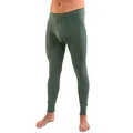 HERMKO 3540 Herren Lange Unterhosen mit Eingriff und Weichbund aus 100% Bio-Baumwolle in Feinripp, Größe:D 14 = EU 8XL, Farbe:Olive