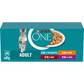 PURINA ONE Adult Katzenfutter nass, Sorten-Mix, 40er Pack (40 x 85g)
