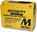 MOTOBATT Batterie MotoBatt MB16AU 12V 20,5Ah versiegelt AGM vorgeladen – hohe Leistung, 207x72x164 mm, wartungsfrei für Motorräder und Geländefahrzeuge