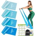 Fitnessbänder Set 4 Stück 2M Widerstandsstufen Yoga Pilates Muskeltraining
