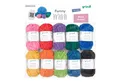 Gründl Funny Mini Basic Shades Häkelwolle, 10 Stück
