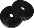 vhbw 2x Aktivkohlefilter kompatibel mit Klarstein Mirage 60, Mirage 90, Royal Flush Eco 90, Royal Flush Eco, Structura Dunstabzugshaube - 17,5 cm
